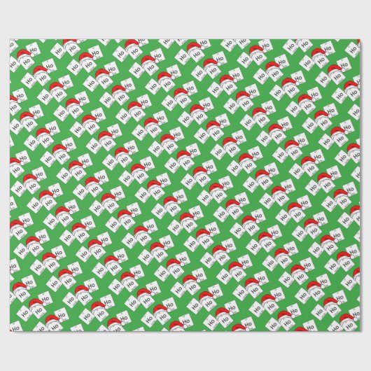 HoHo Holmium Chemistry Element met kerstmis Cadeaupapier (Vlak)