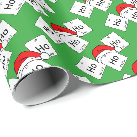 HoHo Holmium Chemistry Element met kerstmis Cadeaupapier (Rol Hoek)