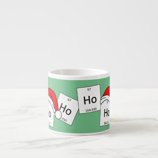 HoHo Holmium Chemistry Element met kerstmis Espresso Kop (Voorkant)
