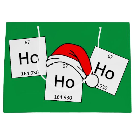 HoHo Holmium Chemistry Element met kerstmis Large Cadeautasje (Voorkant)