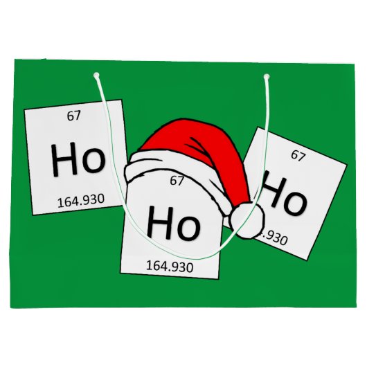 HoHo Holmium Chemistry Element met kerstmis Large Cadeautasje (Achterkant)
