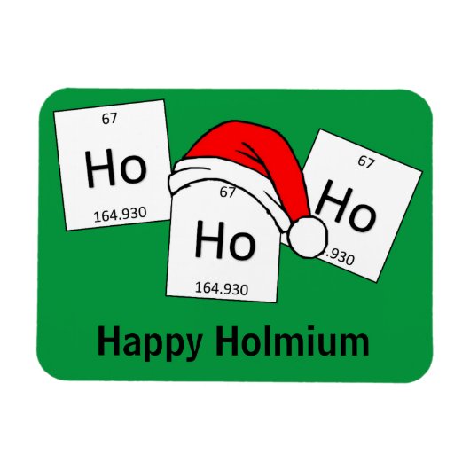 HoHo Holmium Chemistry Element met kerstmis Magneet (Horizontaal)