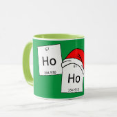 HoHo Holmium Chemistry Element met kerstmis Mok (Voorkant links)