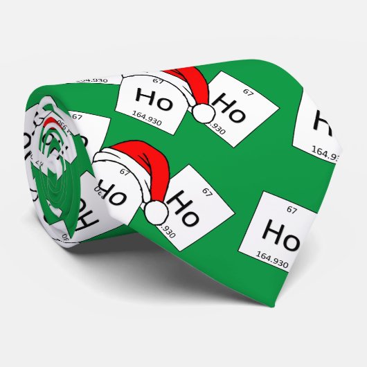 HoHo Holmium Chemistry Element met kerstmis Stropdas (Opgerold)