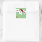 HoHo Holmium Chemistry Element met kerstmis Vierkante Sticker (Tas)