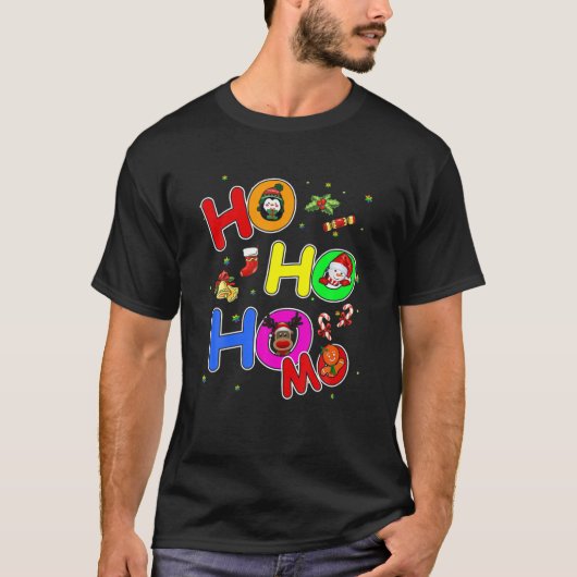 Hoho Homo Gay Kerstkerstkerstkerstkerstkerstkerstk T-shirt (Voorkant)