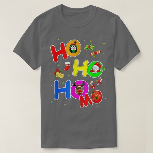 Hoho Homo Gay Kerstkerstkerstkerstkerstkerstkerstk T-shirt (Design voorkant)