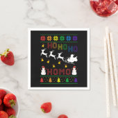 Hoho Homo LGBT Ugly Christmas Sweater Shirt Gift Servet (Insitu)