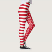 HoHo Kerstmis met rode strepen Leggings (Rechts)