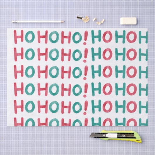 Hoho Kerstmis Tissuepapier (Craft)