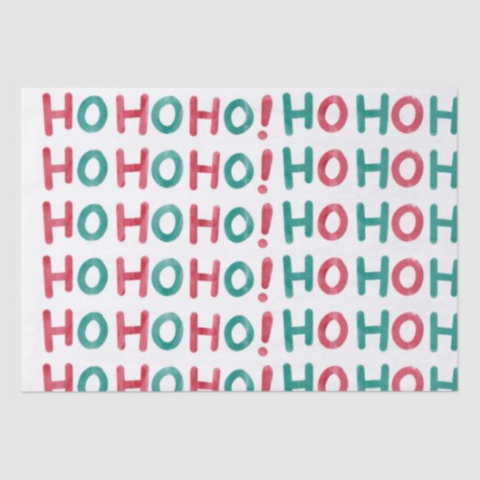 Hoho Kerstmis Tissuepapier (Voorkant)