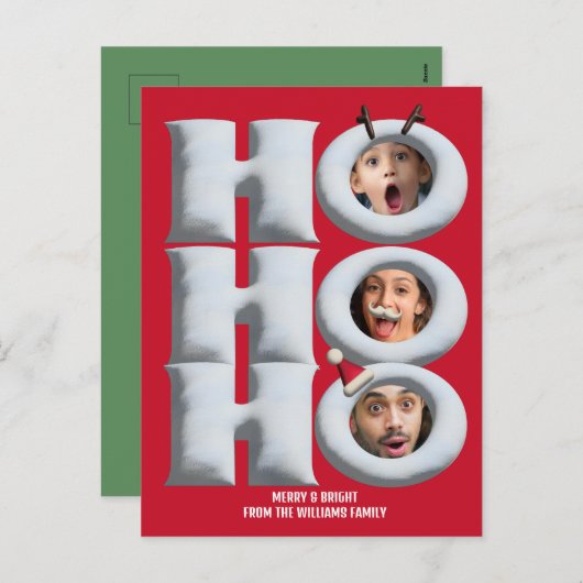 HOHO! Maak je eigen feestdagenkaart! Feestdagenkaart (Voorkant / Achterkant)