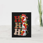 Hohoho Chickens Santa Hat Rendier Vrolijk Kerstfee Kaart (Voorkant)