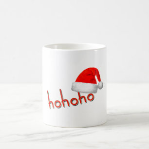 HoHoHo Christmas Pet Rood Wit Eenvoudig Koffiemok