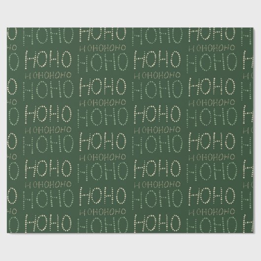 Hohoho Christmas sage green  Cadeaupapier (Vlak)