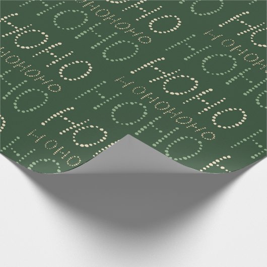 Hohoho Christmas sage green  Cadeaupapier (Hoek)