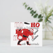 HOHOHO Een heerlijke kerst met dankbaarheid Briefkaart (Staand voorkant)