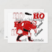 HOHOHO Een heerlijke kerst met dankbaarheid Briefkaart (Voorkant / Achterkant)