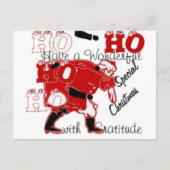 HOHOHO Een heerlijke kerst met dankbaarheid Briefkaart (Voorkant)