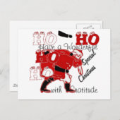 HOHOHO Een heerlijke kerst met dankbaarheid Briefkaart (Voorkant / Achterkant)