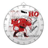 HOHOHO Een heerlijke kerst met dankbaarheid Dartbord (Voorkant)