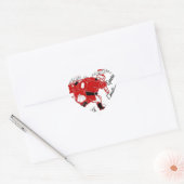 HOHOHO Een heerlijke kerst met dankbaarheid Hart Sticker (Envelop)