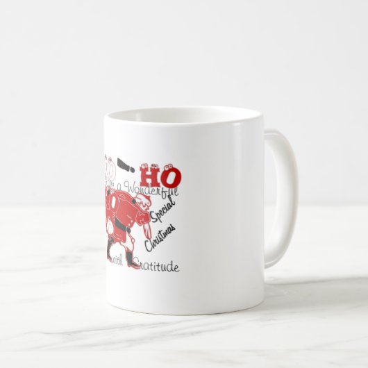 HOHOHO Een heerlijke kerst met dankbaarheid Koffiemok (Voorkant rechts)