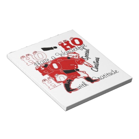 HOHOHO Een heerlijke kerst met dankbaarheid Notitieblok (Schuin)