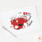 HOHOHO Een heerlijke kerst met dankbaarheid Ovale Sticker (Envelop)