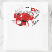 HOHOHO Een heerlijke kerst met dankbaarheid Ovale Sticker (Tas)