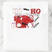 HOHOHO Een heerlijke kerst met dankbaarheid Rechthoekige Sticker (Tas)