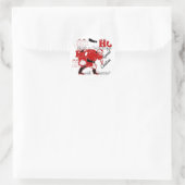 HOHOHO Een heerlijke kerst met dankbaarheid Ronde Sticker (Tas)