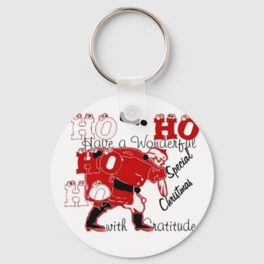 HOHOHO Een heerlijke kerst met dankbaarheid Sleutelhanger (Voorkant)