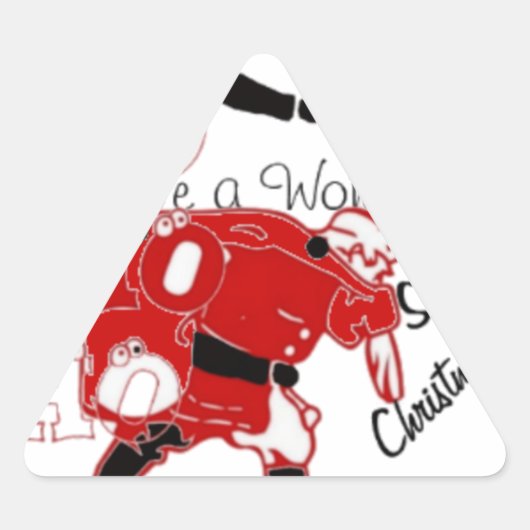 HOHOHO Een heerlijke kerst met dankbaarheid Sticker (Voorkant)