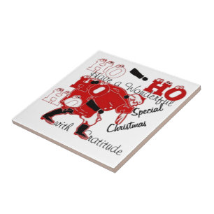 HOHOHO Een heerlijke kerst met dankbaarheid Tegeltje