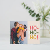 Hohoho Family Holiday & kerstkaart Feestdagenkaart (Staand voorkant)