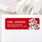 HOHOHO! Grappig gezicht vakantie Retour Adres Labe Etiket (Insitu)