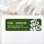 HOHOHO! Grappig gezicht vakantie Retour Adres Labe Etiket (Insitu)