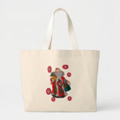 Hohoho Happy Santa Merry Prettige feestdagen Grote Tote Bag (Voorkant)