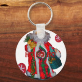 Hohoho Happy Santa Merry Prettige feestdagen Sleutelhanger (Voorkant)