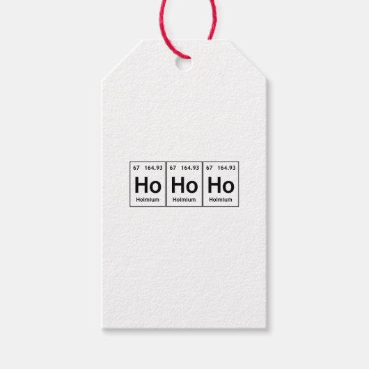 HoHoHo Holmium Element Periodieke tabel Woordweten Cadeaulabel (Voorkant)