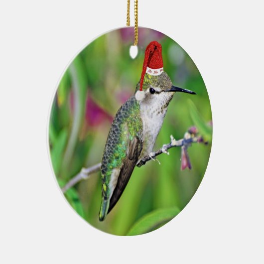 HoHoHo Hummingbird Keramisch Ornament (Rechts)