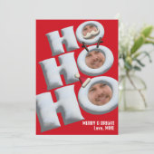 HOHOHO! Ik ben het! vakantiekaart Feestdagenkaart (Staand voorkant)