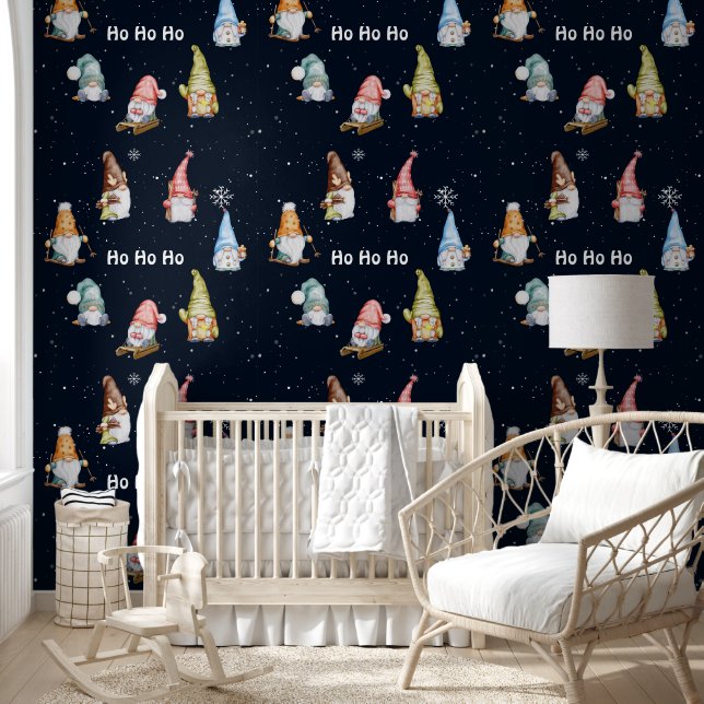 Hohoho Kerst Gnomies Vakantie Kinder Kamer Behang (Kinderen)