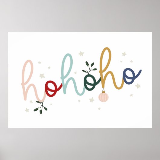 Hohoho Kerst Poster (Voorkant)