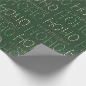 Hohoho Kerst sagegroen  Cadeaupapier (Hoek)