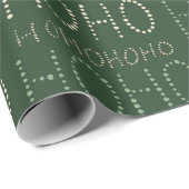 Hohoho Kerst sagegroen  Cadeaupapier (Rol Hoek)