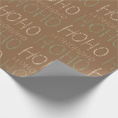 Hohoho Kerst warme mokka bruin Cadeaupapier (Hoek)