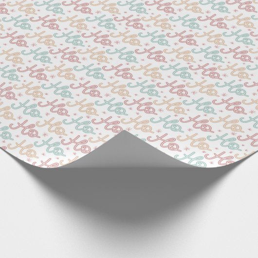 HoHoHo kerstcadeau inpakpapier (Hoek)