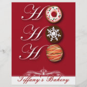 HOHOHO Kerstkoekjes Donut Donut bakkerij Flyer (Voorkant)
